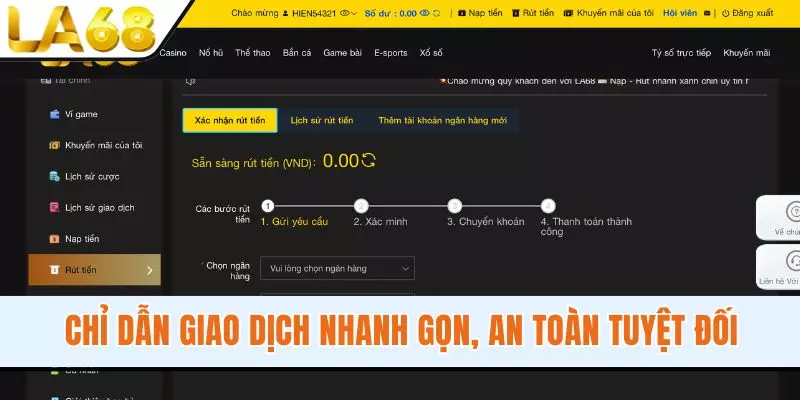 Chỉ dẫn giao dịch nhanh gọn, an toàn tuyệt đối
